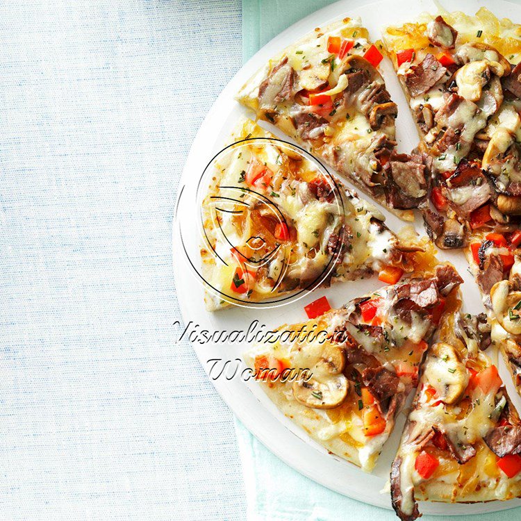 French Onion Pizza au Gratin