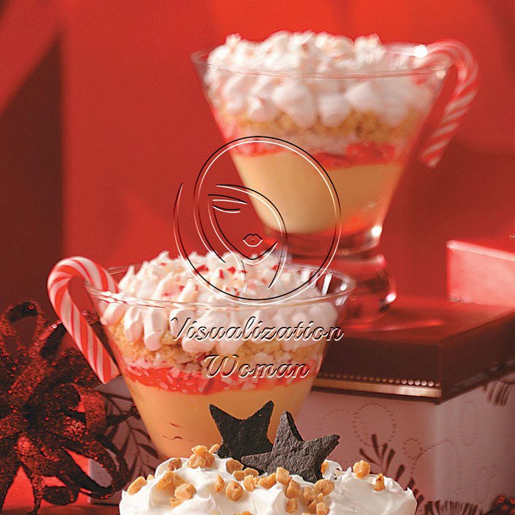 White Chocolate-Candy Cane Parfaits