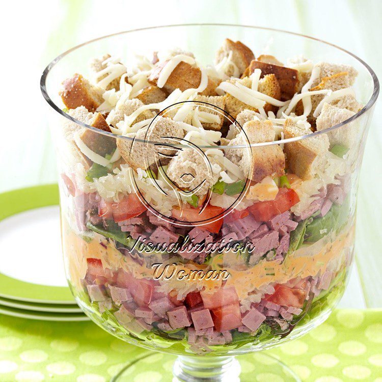 Layered Salad Reuben-Style