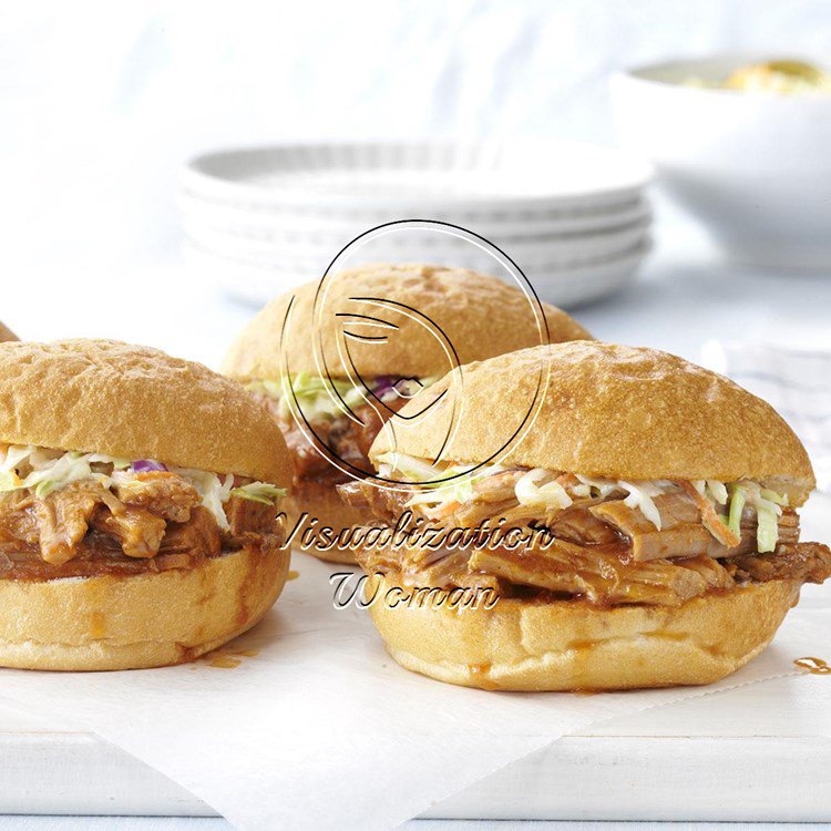 Slow-Cooked Barbecued Pork Sandwiches