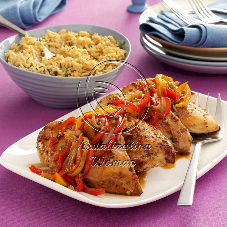 Roast Chicken Breasts with Peppers