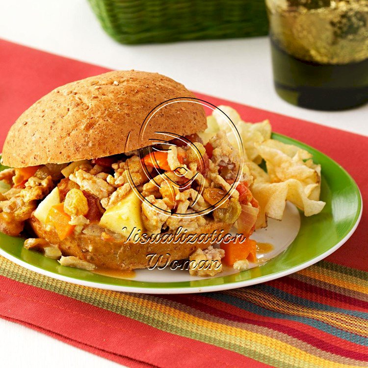 Curried Chicken Sloppy Joes