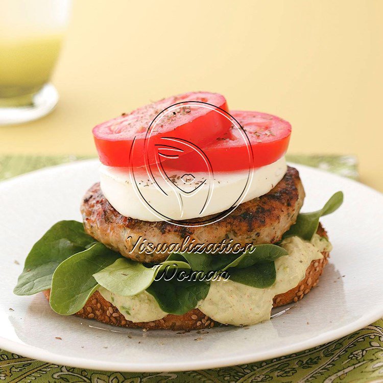 Open-Faced Chicken Avocado Burgers for Two