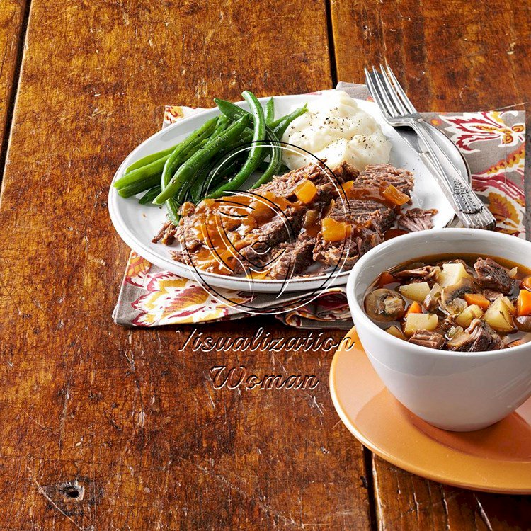 Sunday Herbed Pot Roast Soup