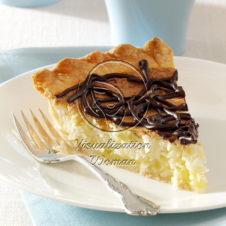 Coconut Macaroon Pie with Chocolate Ganache