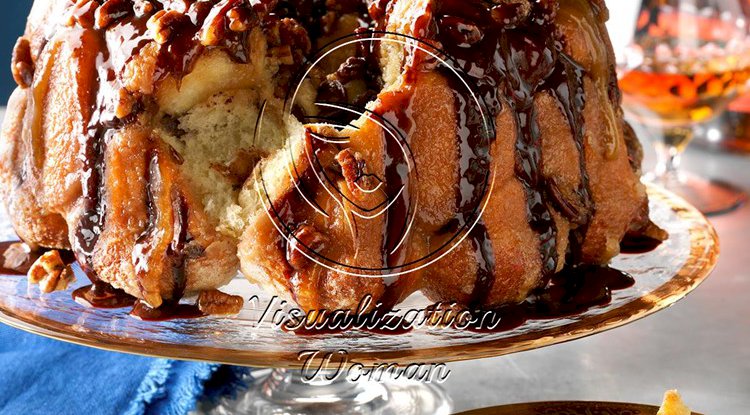 Chocolate Bourbon Pecan Monkey Bread